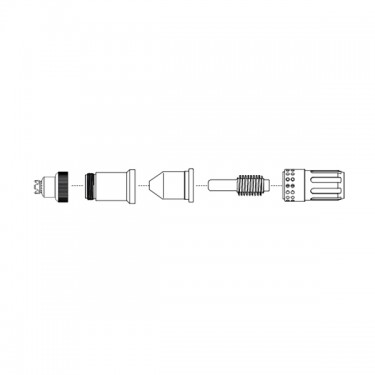 Комплект принадлежностей плазмотрона TELWIN PX 65А (экран, колпак, сопло, электрод, диффузор)